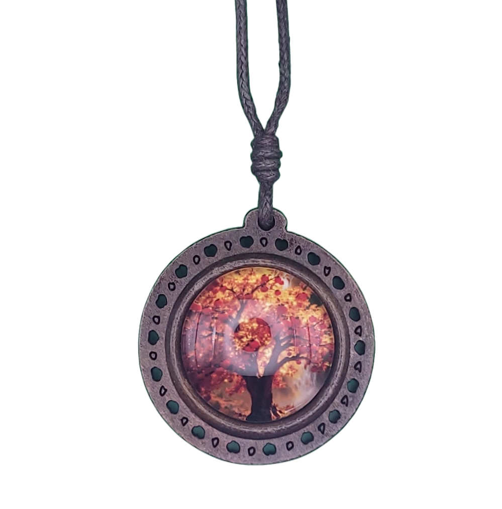 Collier Pendentif Arbre Automnal