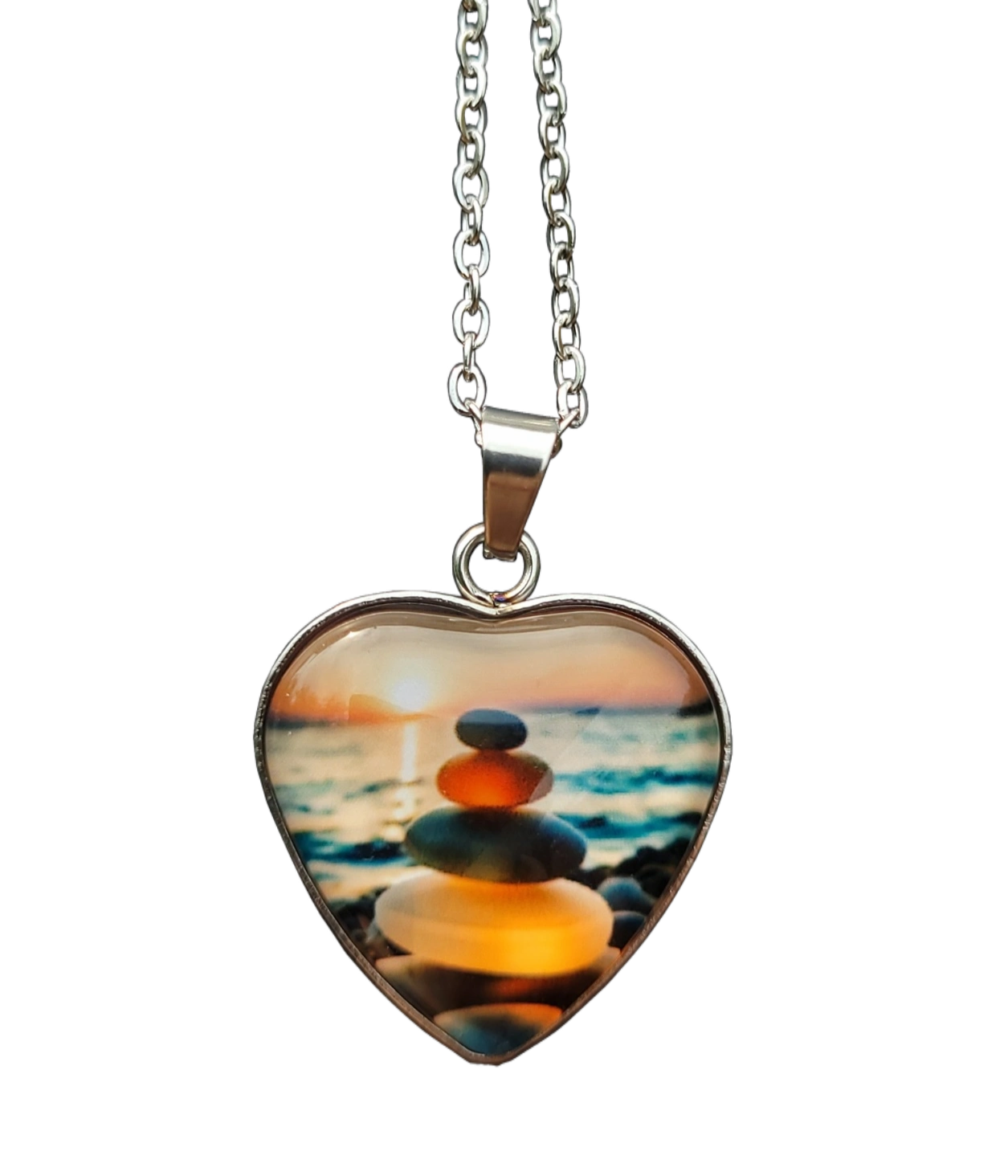 Collier Pendentif Cœur Coucher De Soleil