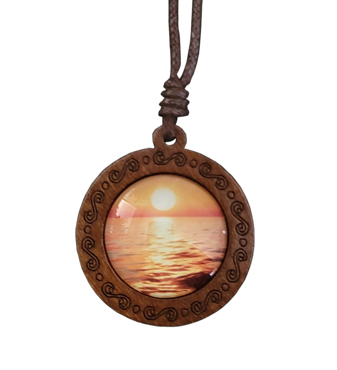 Collier Pendentif Coucher de Soleil sur l'Eau