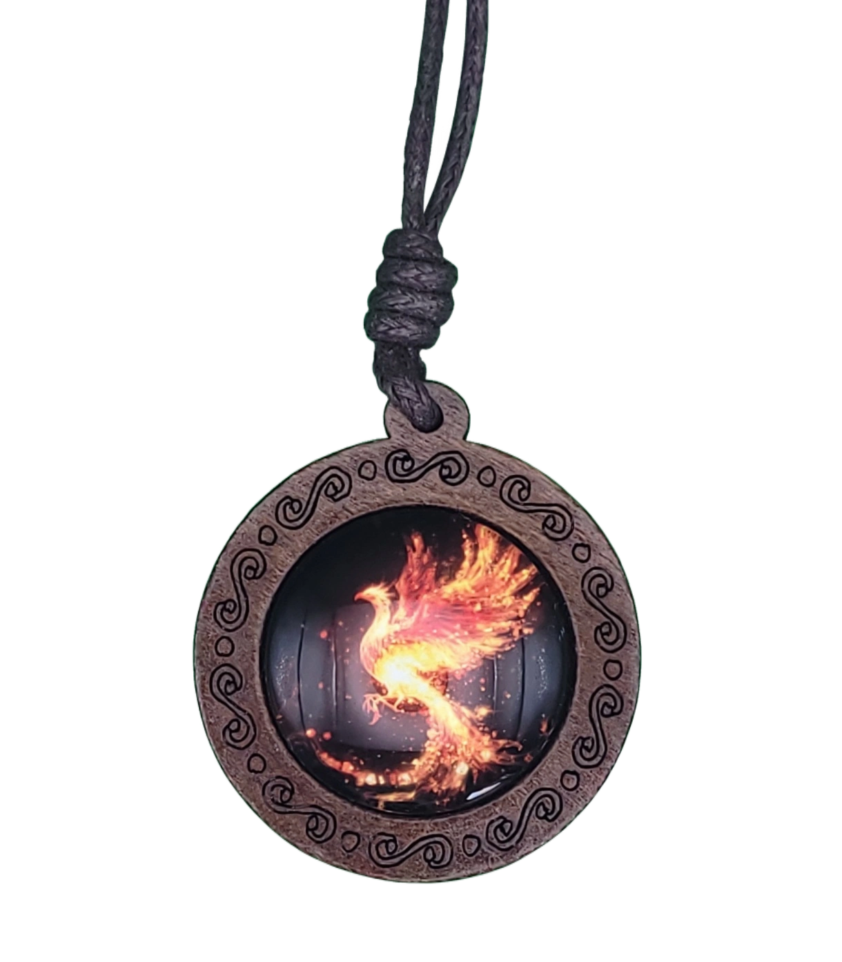 Collier Pendentif Phénix Flamboyant