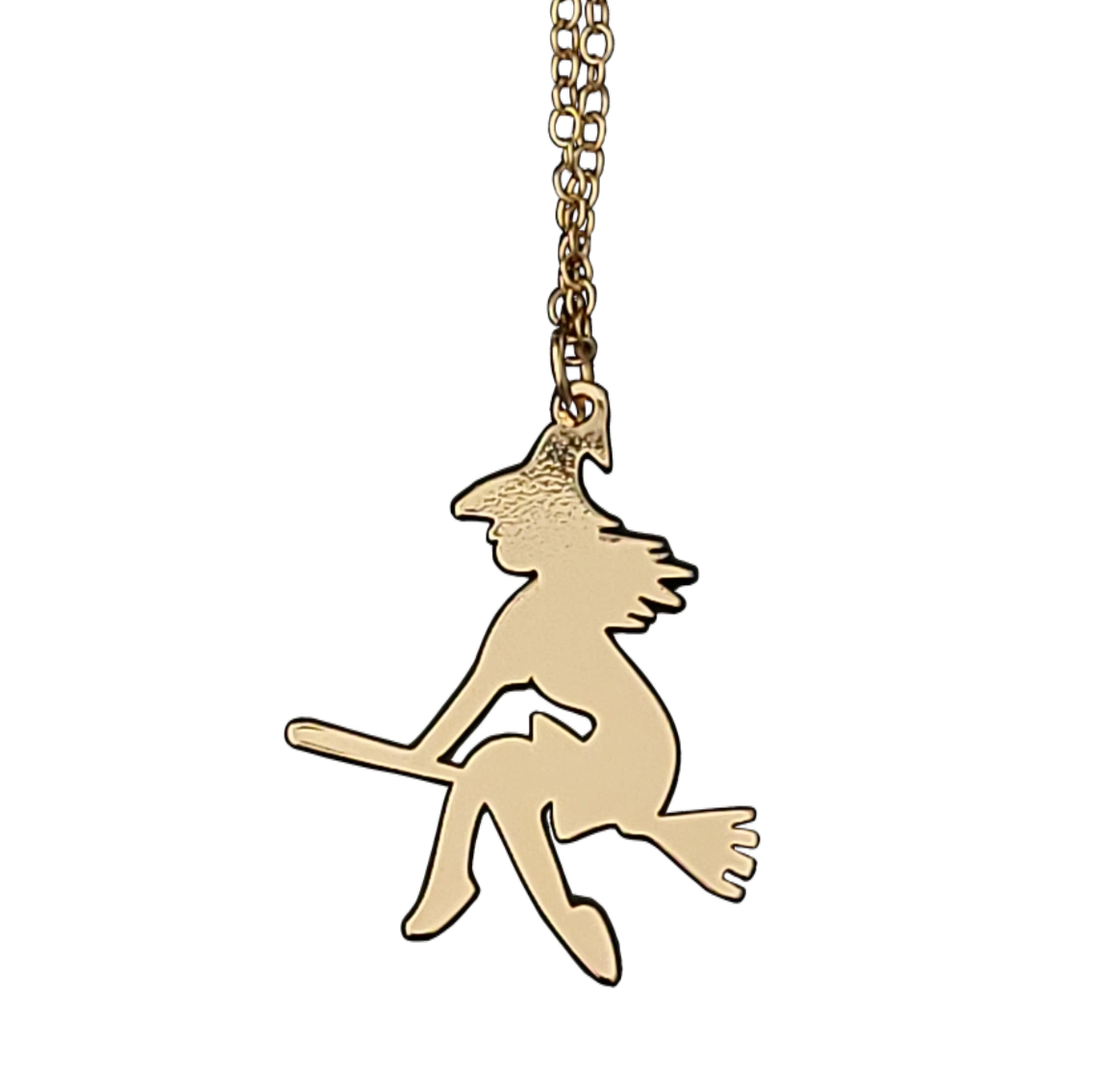Collier Pendentif Sorcière sur son Balais